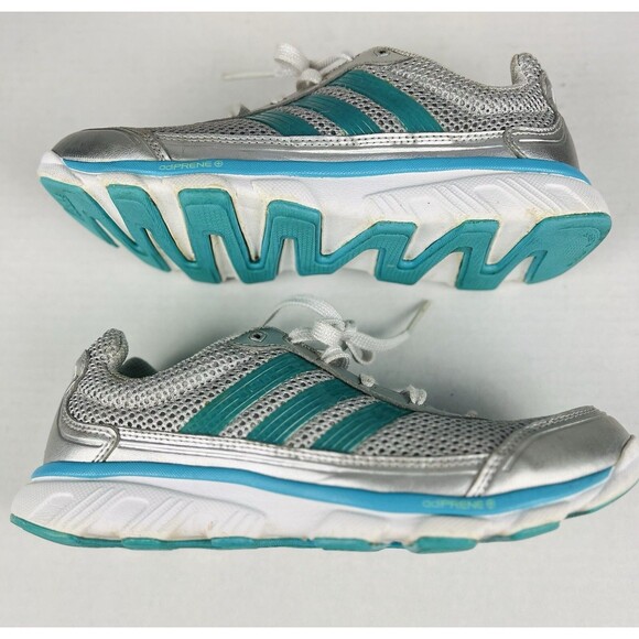 Adidas Ultraboost Sneakers Womens 6.5 Silver Blue Mesh Comfort Running Shoes - Picture 7 of 11